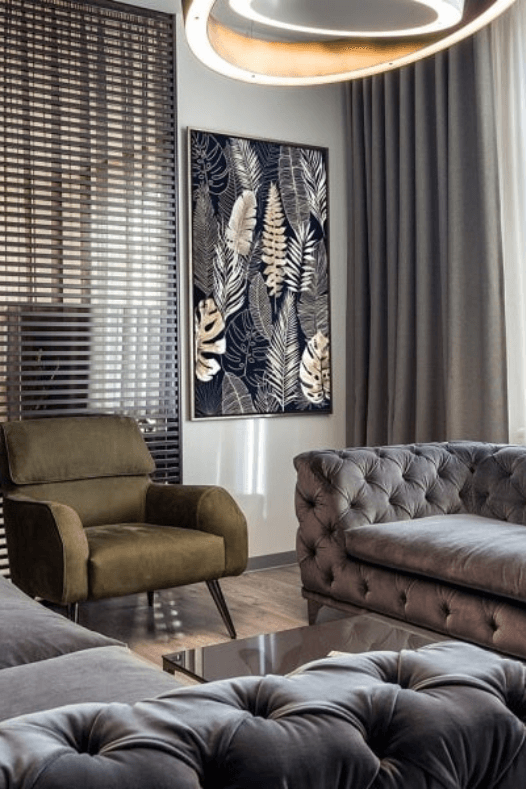 Tableau botanique tropical décor moody