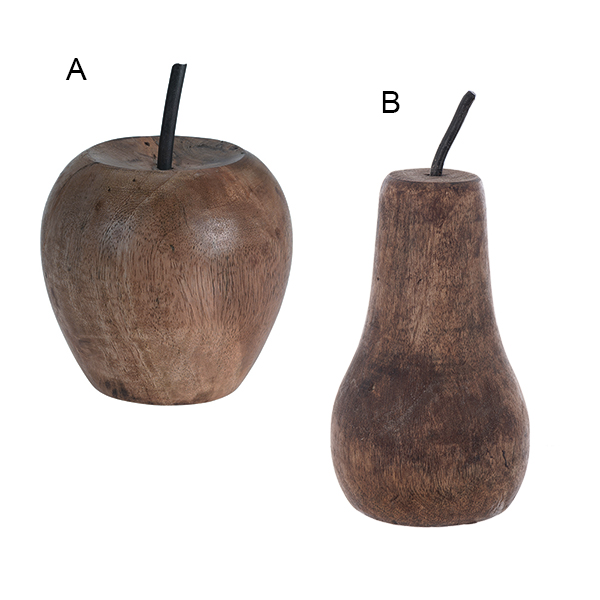 Lot De Fruits En Bois Sculptés – Fait Main Français, Déco Intérieur/Extérieur